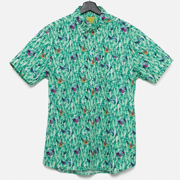 School Of Fish Printed Short Sleeve Shirt - Picture 2 of 6